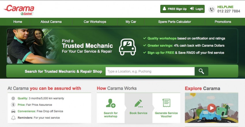 Carama by Castrol car maintenance portal – browse and book certified trusted workshops online 214502