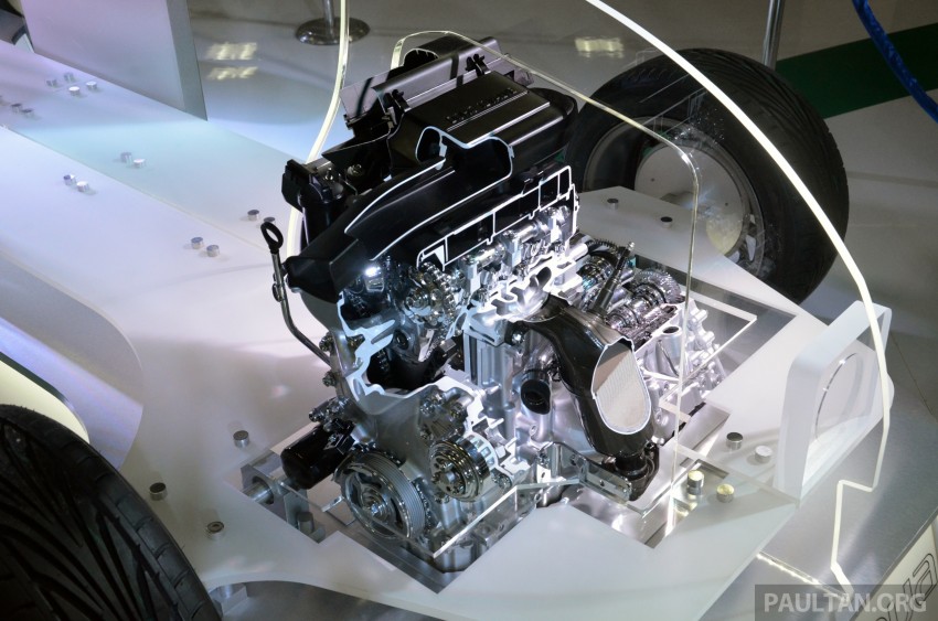 Perodua 1KR-DE 1.0 litre engine shown at KLIMS13 210045