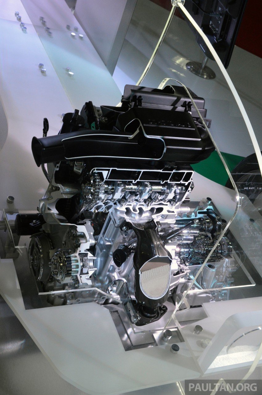 Perodua 1KR-DE 1.0 litre engine shown at KLIMS13 210046