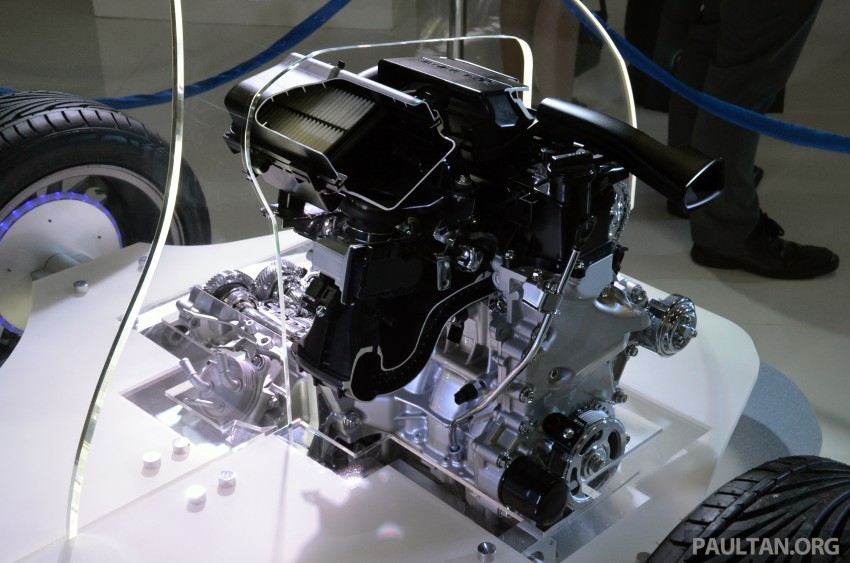 Perodua 1KR-DE 1.0 litre engine shown at KLIMS13 210048