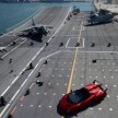 Lamborghini Veneno Roadster, on an aircraft carrier