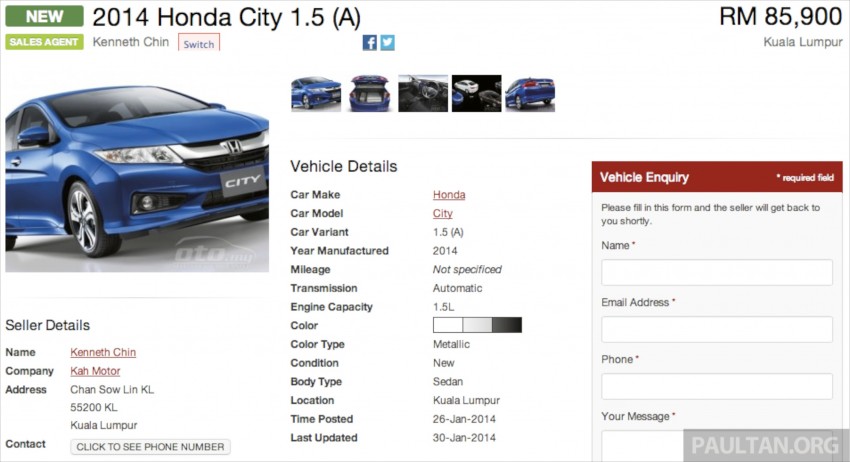2014 Honda City appears on oto.my, March launch? 225266