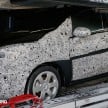 Proton P2-30A Global Small Car snapped on trailer in snowy Europe during cold weather testing