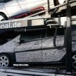 Proton P2-30A Global Small Car snapped on trailer in snowy Europe during cold weather testing