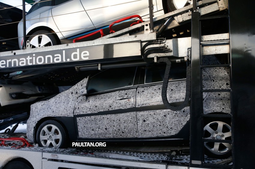 Proton P2-30A Global Small Car snapped on trailer in snowy Europe during cold weather testing 221919