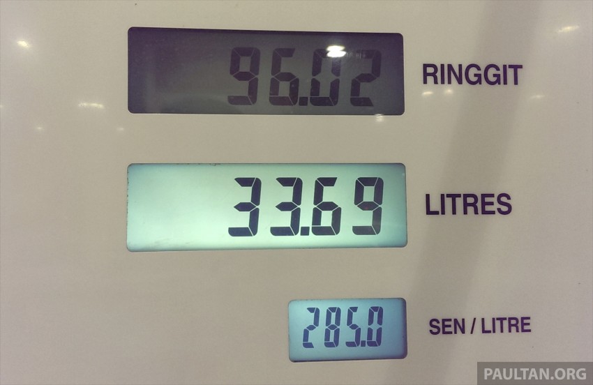 RON 97 – up quietly in early Feb to RM2.85 per litre 230303