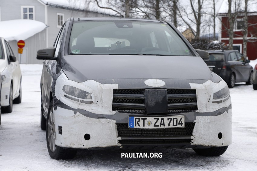 SPIED: Mercedes-Benz B-Class facelift in the snow 235148