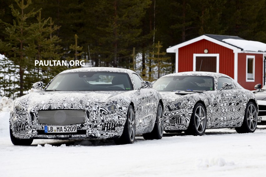 SPY VIDEO: Mercedes-Benz AMG GT prowling in snow 235729