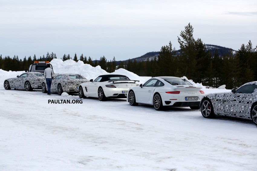 SPY VIDEO: Mercedes-Benz AMG GT prowling in snow 235744