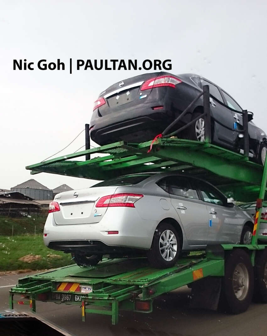 SPYSHOTS: A trailer load of the new Nissan Sylphy 238195