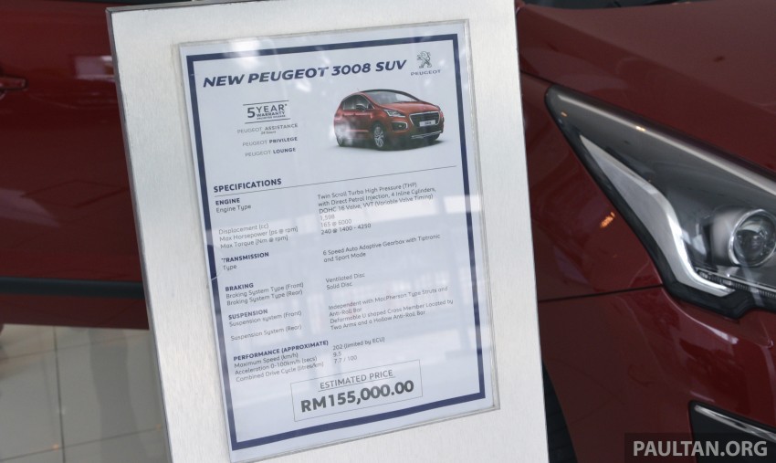 GALLERY: Peugeot 3008 facelift on show in Glenmarie 241030