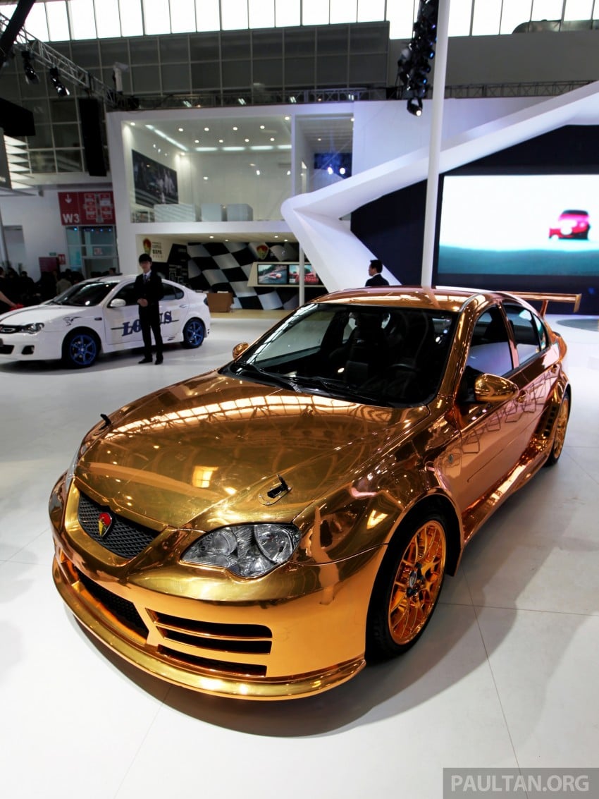 Gold Youngman Lotus L3 GT shown at Auto China 245247