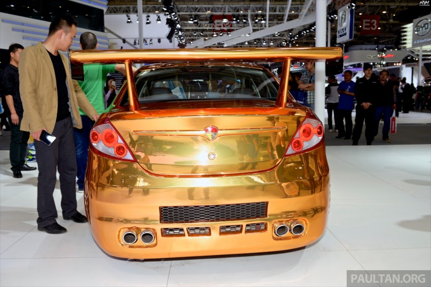 Gold Youngman Lotus L3 GT shown at Auto China 245248