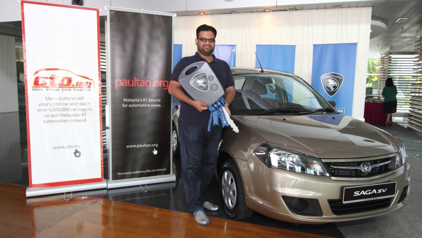 paultan.org ‘Win A Proton Saga Contest’ winner drives home with his new Proton Saga SV 1.3 CVT 247353