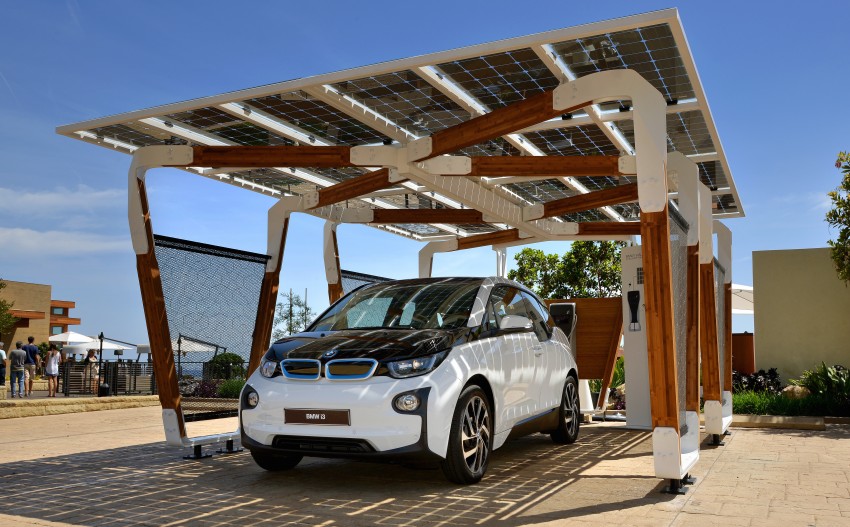 BMW’s DesignWorksUSA solar carport concept – using the power of the sun to charge BMW i vehicles 246661