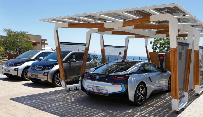 BMW’s DesignWorksUSA solar carport concept – using the power of the sun to charge BMW i vehicles 246662