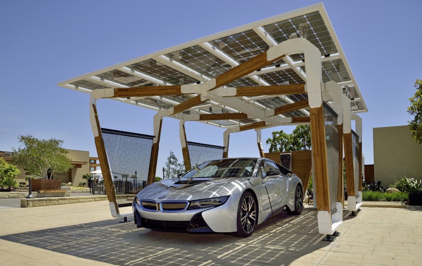 BMW’s DesignWorksUSA solar carport concept – using the power of the sun to charge BMW i vehicles 246663