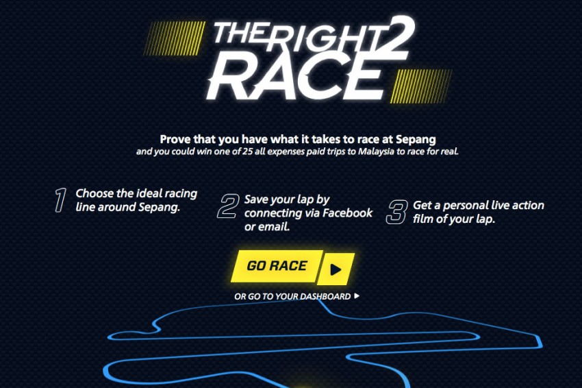 Michelin The Right 2 Race online game – conquer the virtual track, win a real racing experience at Sepang! 249541