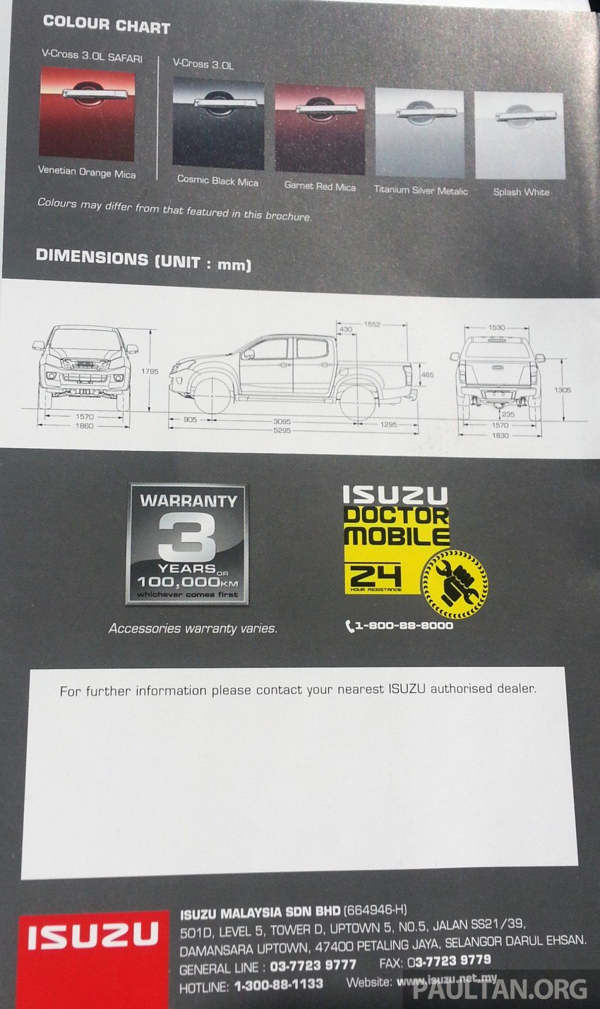 Isuzu D-Max V-Cross 3.0L introduced – RM101k-118k 254052
