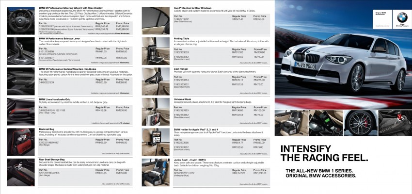 BMW M Performance Parts accessories go on sale 256411