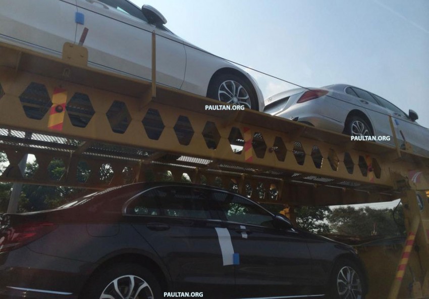 SPYSHOTS: Mercedes-Benz C-Class W205 sighted on a trailer in Malaysia – is this a first batch of CBU cars? 260350
