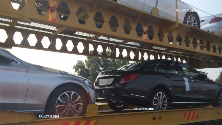 SPYSHOTS: Mercedes-Benz C-Class W205 sighted on a trailer in Malaysia – is this a first batch of CBU cars? 260351