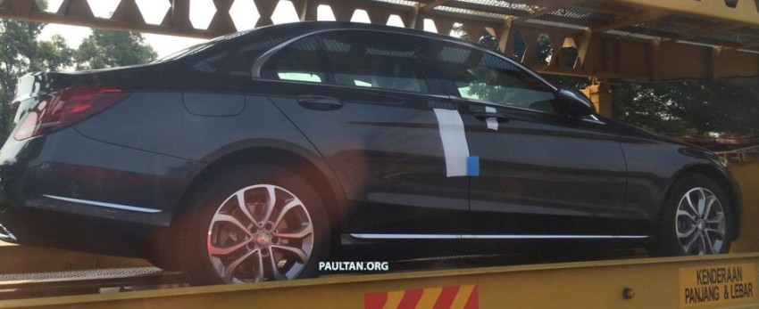SPYSHOTS: Mercedes-Benz C-Class W205 sighted on a trailer in Malaysia – is this a first batch of CBU cars? 260353
