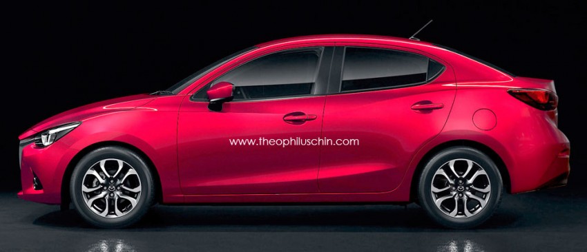 Mazda 2 to spawn Sedan and SUV siblings – could a ‘Zoom Zoom’ Honda City competitor look like this? 259915