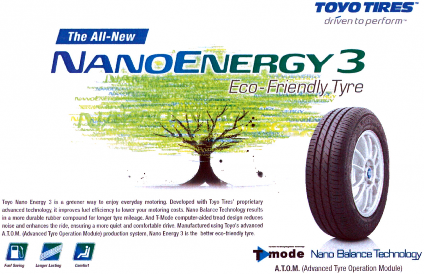 Toyo Tires NanoEnergy 3 – fuel saving, longer-lasting and comfortable ride 259030