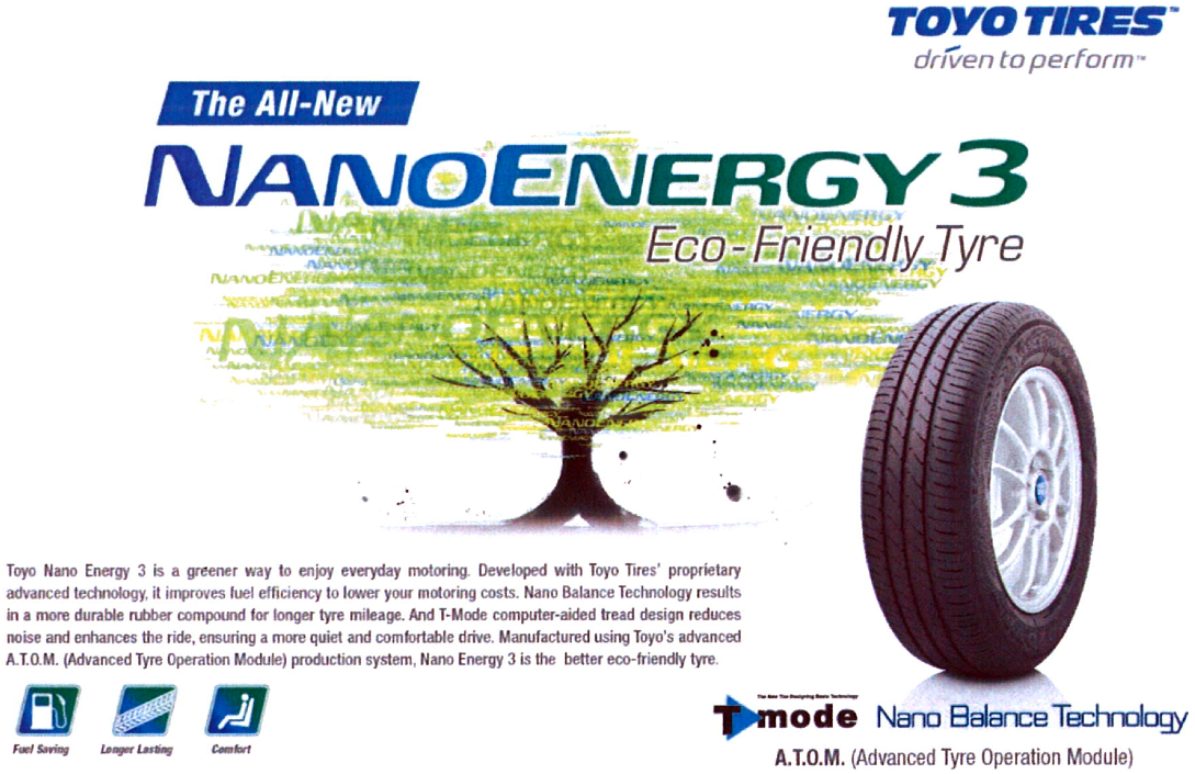 mileage, longer-lasting - NanoEnergy better Toyo 3
