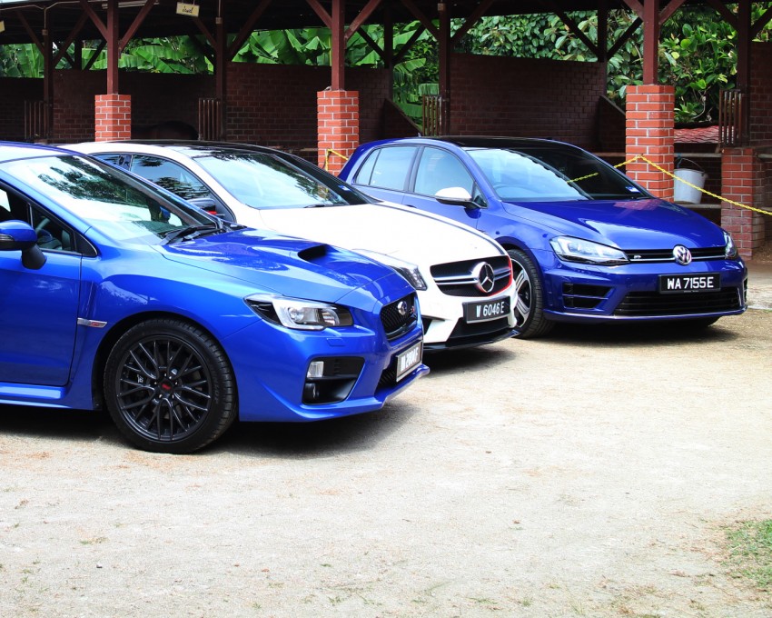 Driven Web Series 2014 #4: Horsepower assault – Mercedes A 45 AMG vs VW Golf R vs Subaru WRX STI 262092