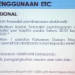 ETC to begin at PLUS Batu Tiga, Sg Rasau tolls Sept 1
