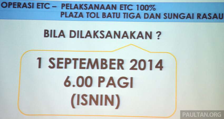 ETC to begin at PLUS Batu Tiga, Sg Rasau tolls Sept 1 267032