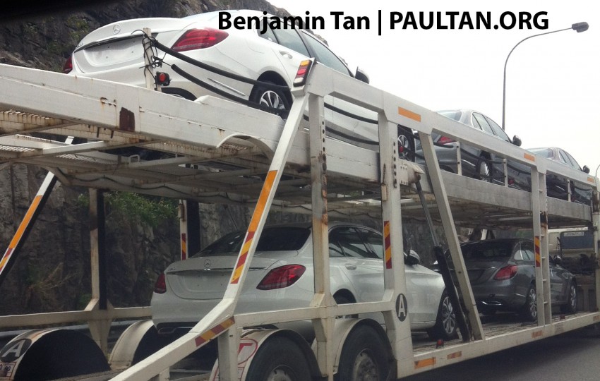 Mercedes-Benz C-Class W205 spotted on trailer again! 263727