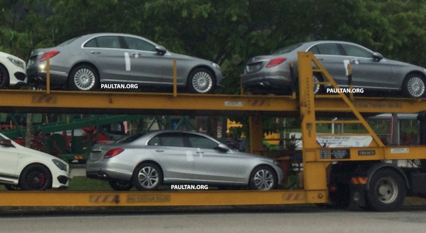 SPYSHOTS: W205 Mercedes-Benz C-Class seen on trailer – both sport and louvred grille for Malaysia 271258