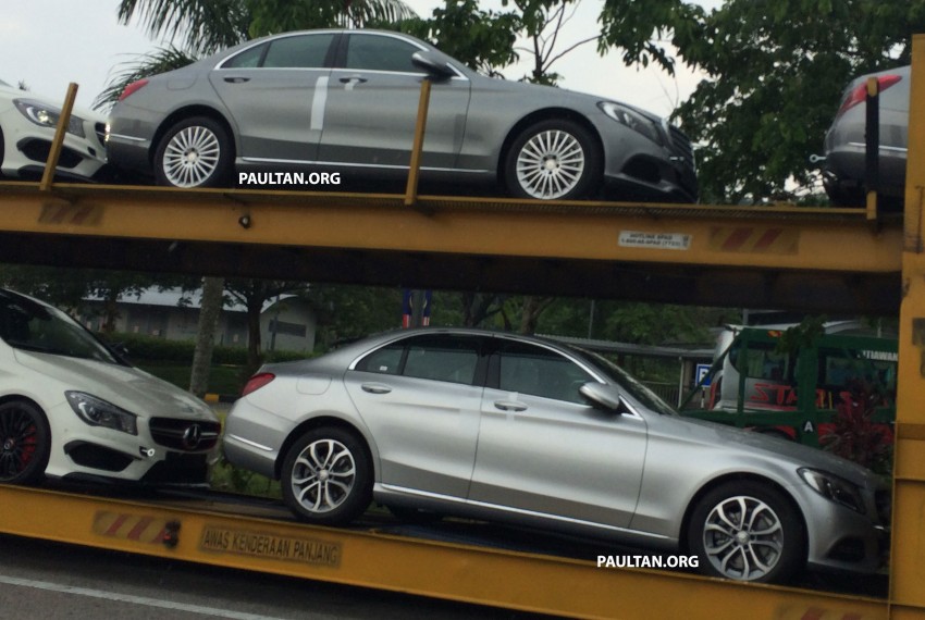 SPYSHOTS: W205 Mercedes-Benz C-Class seen on trailer – both sport and louvred grille for Malaysia 271257