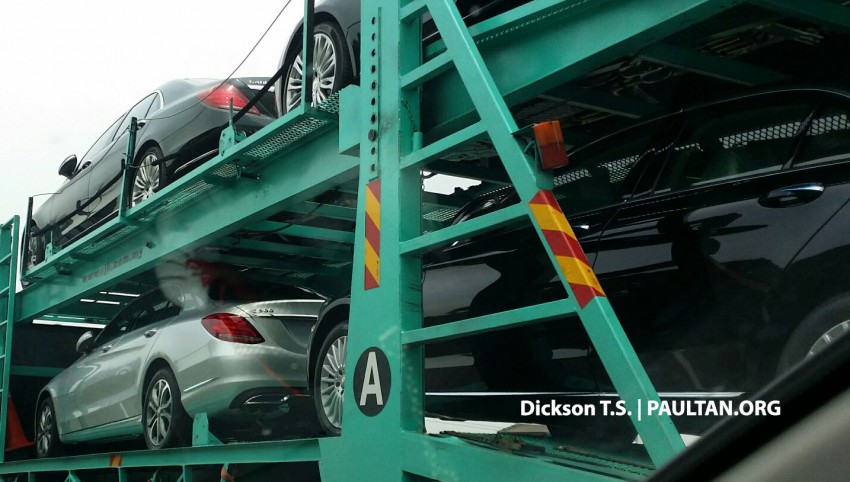 SPYSHOTS: Closer look at the W205 Mercedes-Benz C-Class, C 200 and C 250 spotted on trailer 270572
