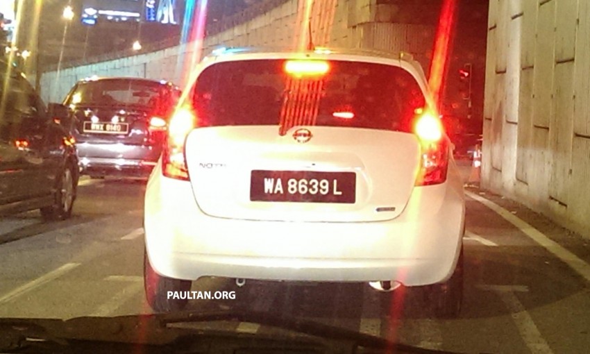 SPYSHOTS: White Nissan Note sighted in Malaysia with registered Wilayah number plate 275551