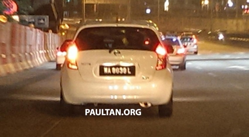 SPYSHOTS: White Nissan Note sighted in Malaysia with registered Wilayah number plate 275552