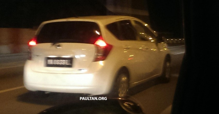 SPYSHOTS: White Nissan Note sighted in Malaysia with registered Wilayah number plate 275554