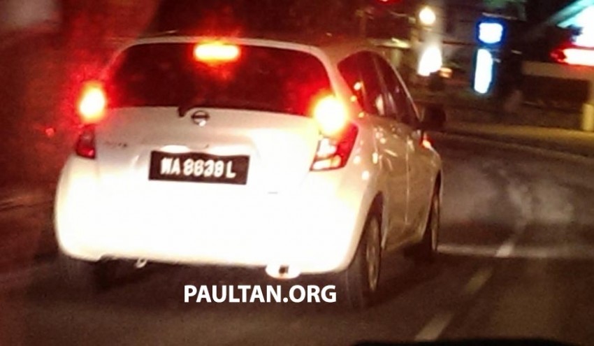 SPYSHOTS: White Nissan Note sighted in Malaysia with registered Wilayah number plate 275557