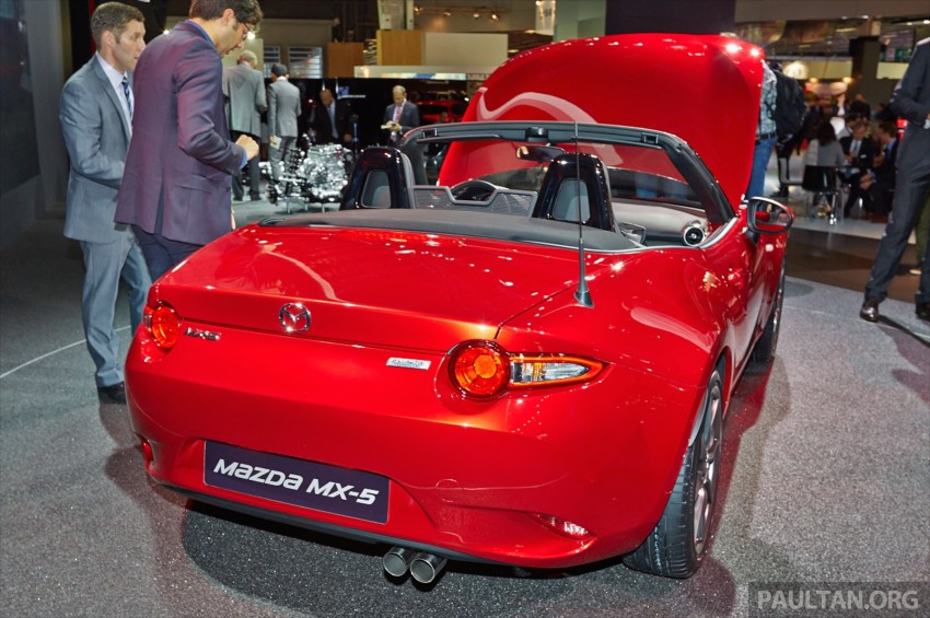 2016 Mazda MX-5 makes public debut in Paris: 2.0 litre SkyActiv-G in the US, rest of the world get 1.5 litre 278135