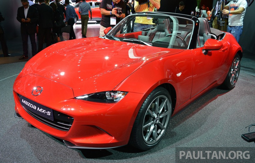 2016 Mazda MX-5 makes public debut in Paris: 2.0 litre SkyActiv-G in the US, rest of the world get 1.5 litre 278158