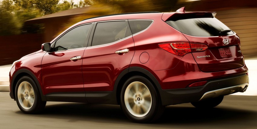 Hyundai Santa Fe gets updated for 2015 in the US – improved steering and suspension, power tailgate 282189
