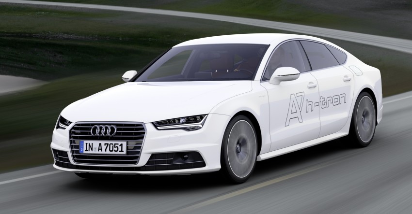 Audi A7 Sportback h-tron quattro features both hydrogen fuel cell tanks and plug-in charging 289925