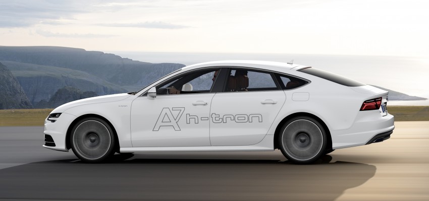 Audi A7 Sportback h-tron quattro features both hydrogen fuel cell tanks and plug-in charging 289929