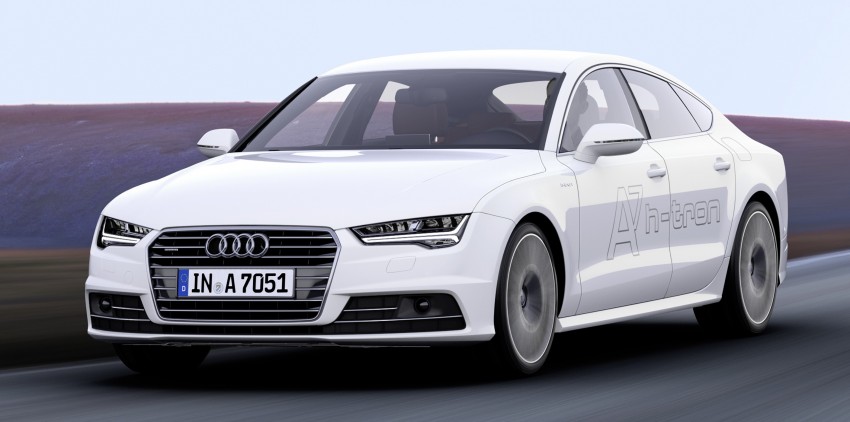 Audi A7 Sportback h-tron quattro features both hydrogen fuel cell tanks and plug-in charging 289938