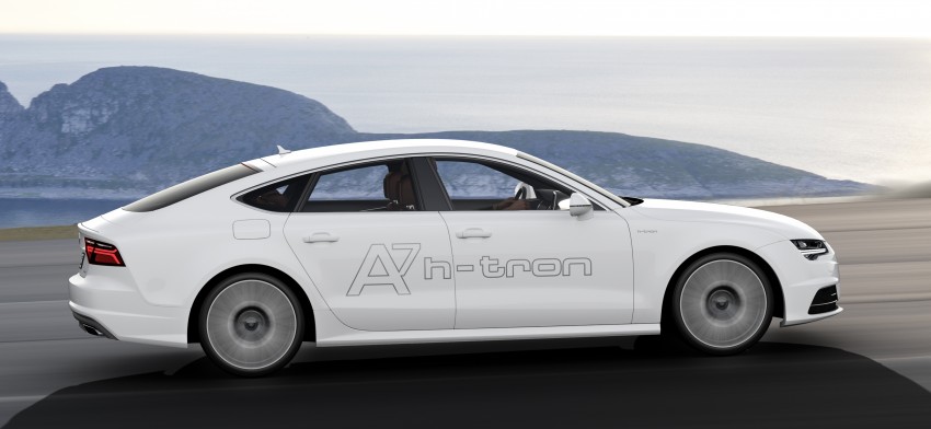 Audi A7 Sportback h-tron quattro features both hydrogen fuel cell tanks and plug-in charging 289937