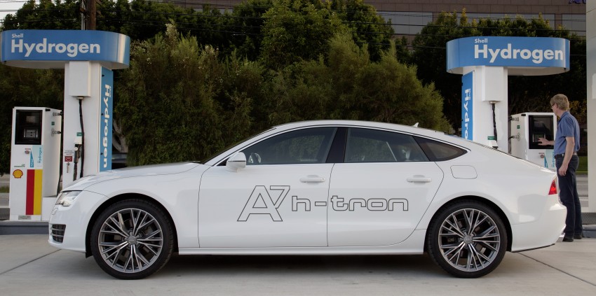 Audi A7 Sportback h-tron quattro features both hydrogen fuel cell tanks and plug-in charging 289935