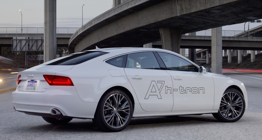 Audi A7 Sportback h-tron quattro features both hydrogen fuel cell tanks and plug-in charging 289928